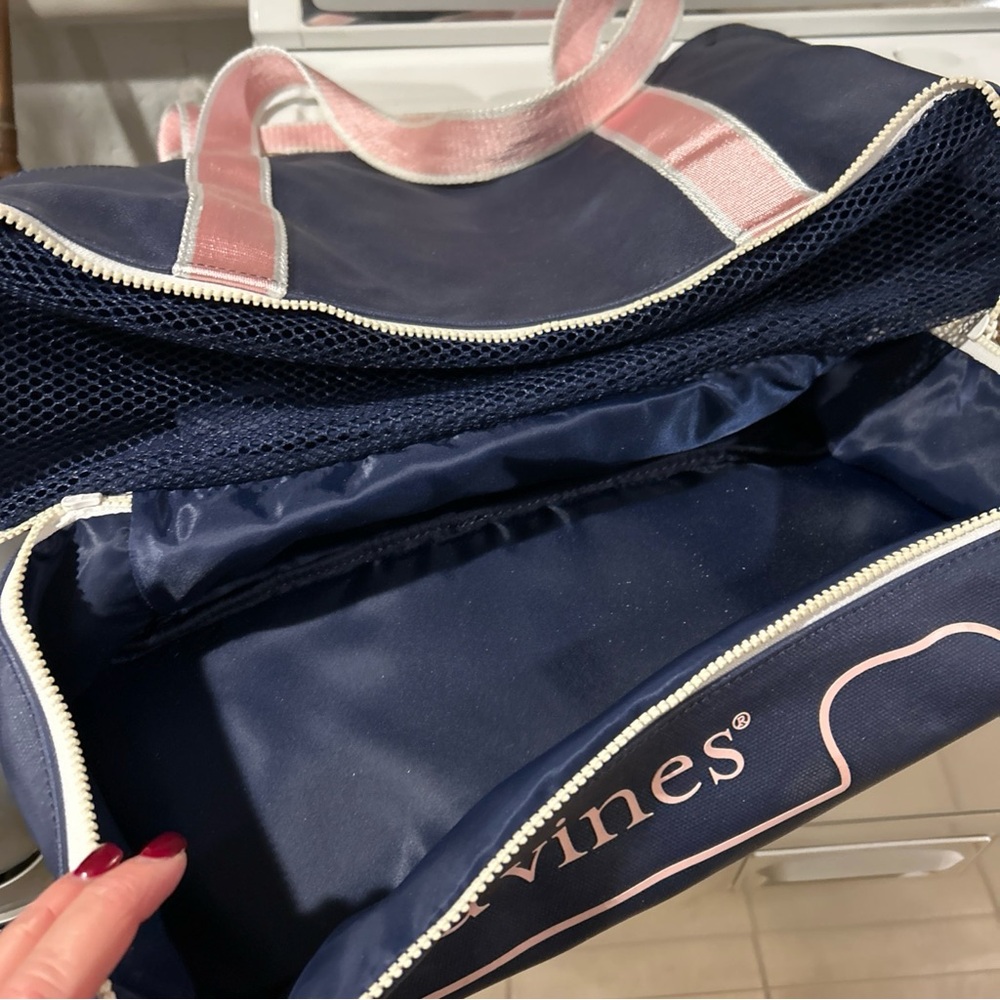 Vineyard Vines for Target Whale Line Beach Picnic Bag large Tote navy Blue pink - Picture 11 of 11